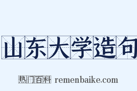 山东大学造句是什么意思的图片